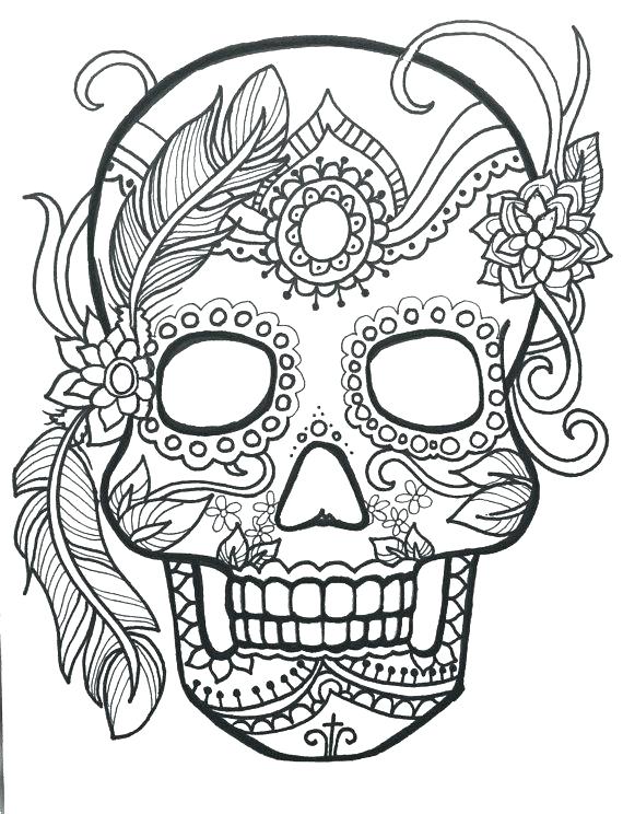 570x744 Sugar Skull Free Coloring Pages Gallery Skull Coloring Sheets