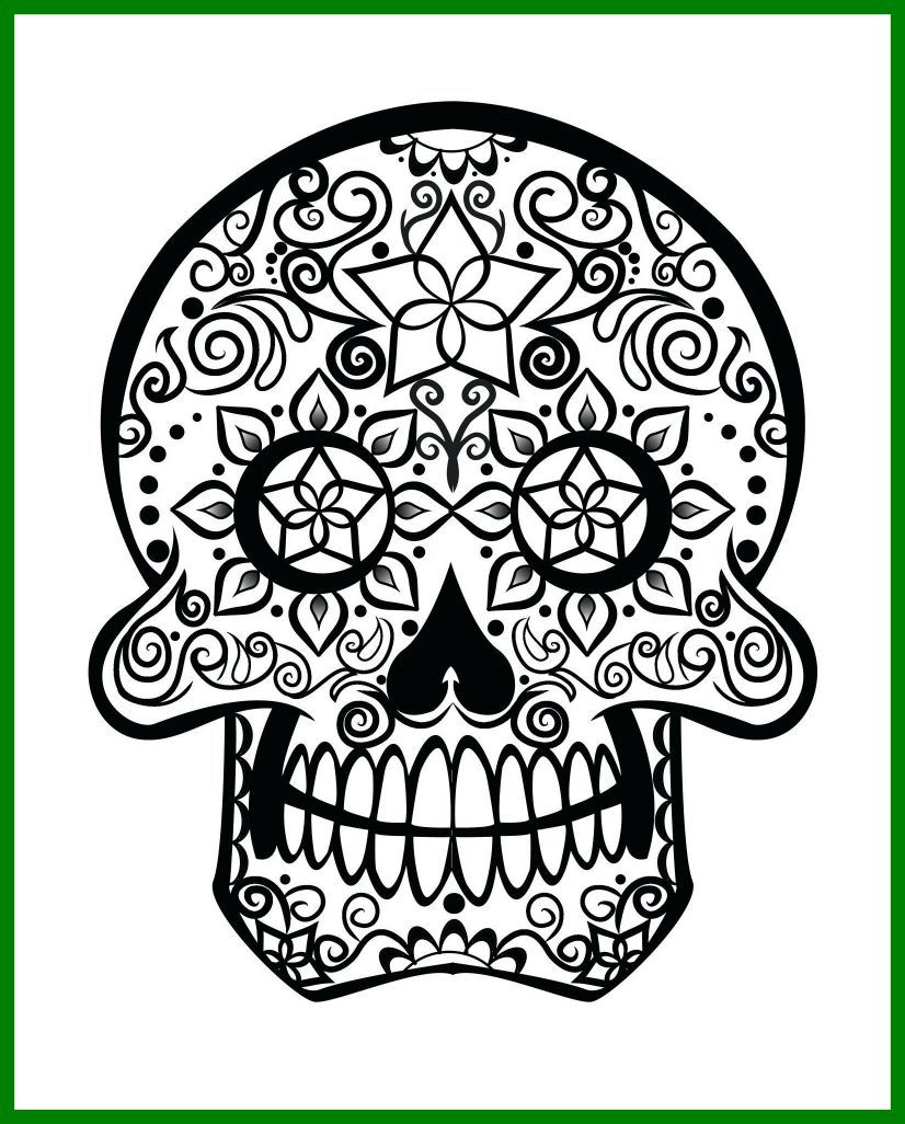 826x1026 Stunning Day Of The Dead Sugar Skull Coloring Pages Adults