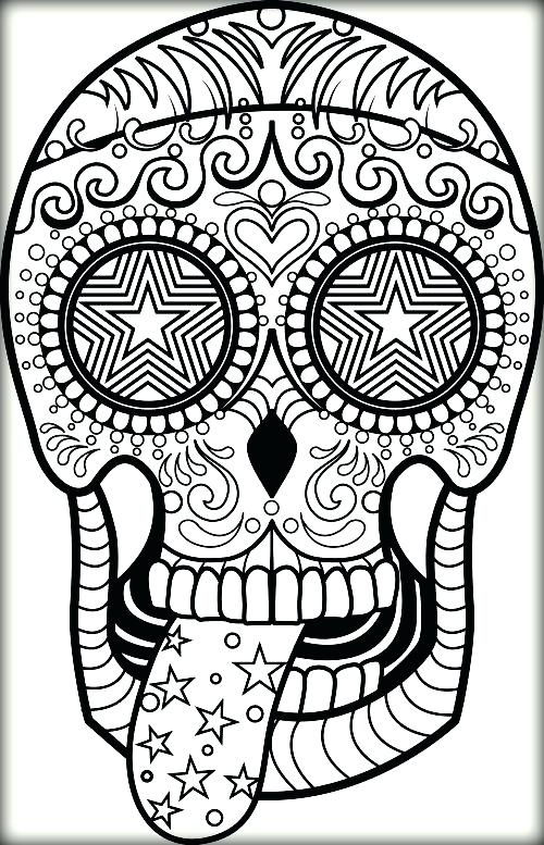 500x777 Sugar Skulls Coloring Pages Sugar Skull Coloring Pages Adults