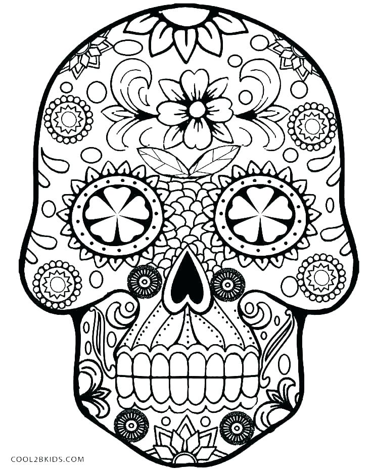 736x930 Sugar Skull Coloring Pages For Adults Icontent