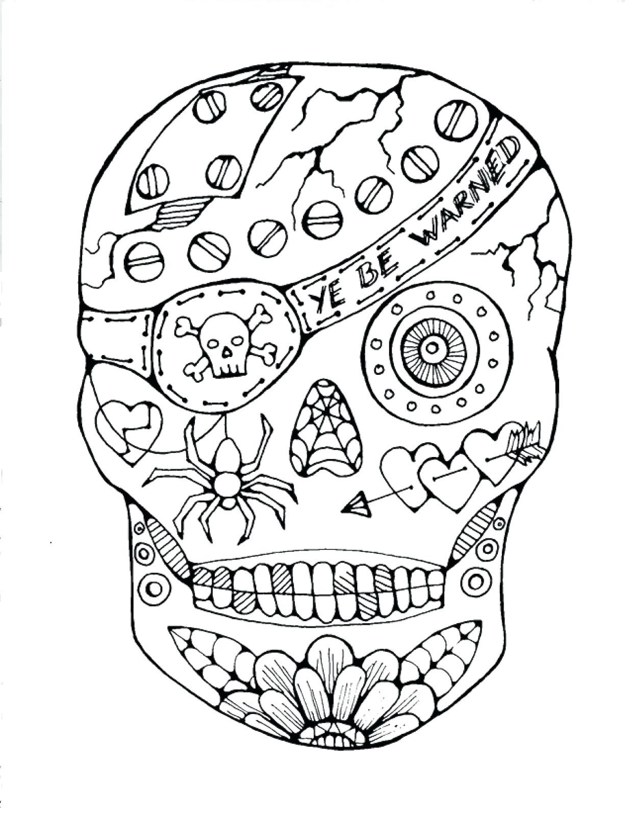 1237x1600 Day Of The Dead Mandala Coloring Pages New Day The Dead Coloring