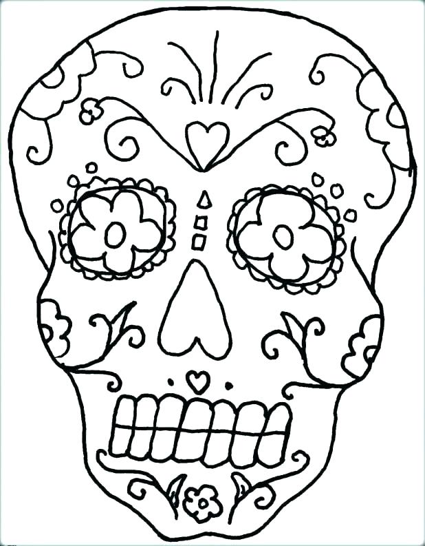 618x793 Sugar Skull Coloring Sugar Skull Mandala Coloring Page