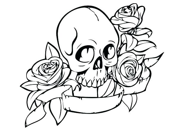 618x437 Skulls And Roses Coloring Pages Here Are Skull Coloring Pages