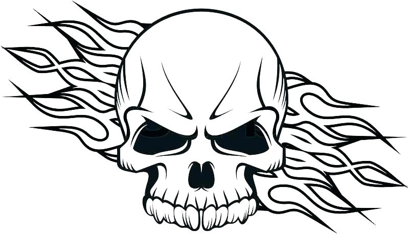 Skulls On Fire Coloring Pages at GetDrawings | Free download