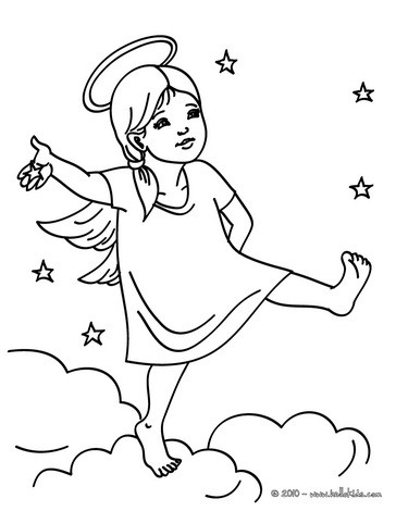 364x470 Christmas Angels Coloring Pages