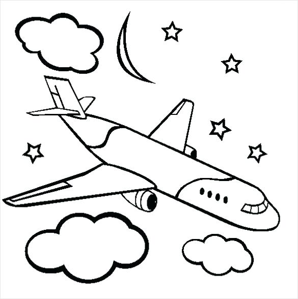 585x588 Coloring Page Airplane A Is For Airplane Coloring Page Printable