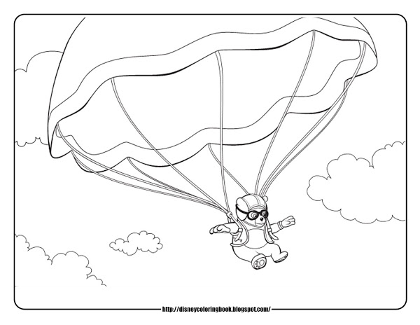 600x464 Parachute Coloring Pages