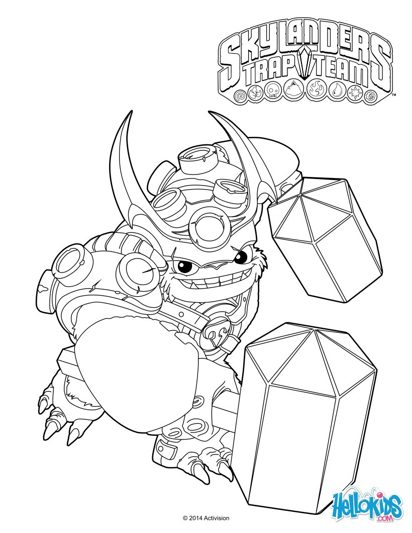 820x1060 Skylanders Coloring Pages Trap Team