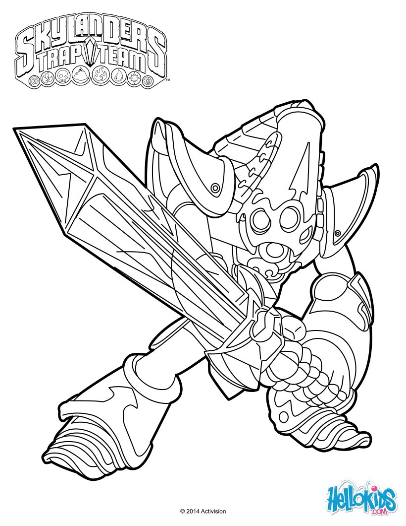820x1060 Coloriage Skylanders Trap Team Striking Coloring Pages