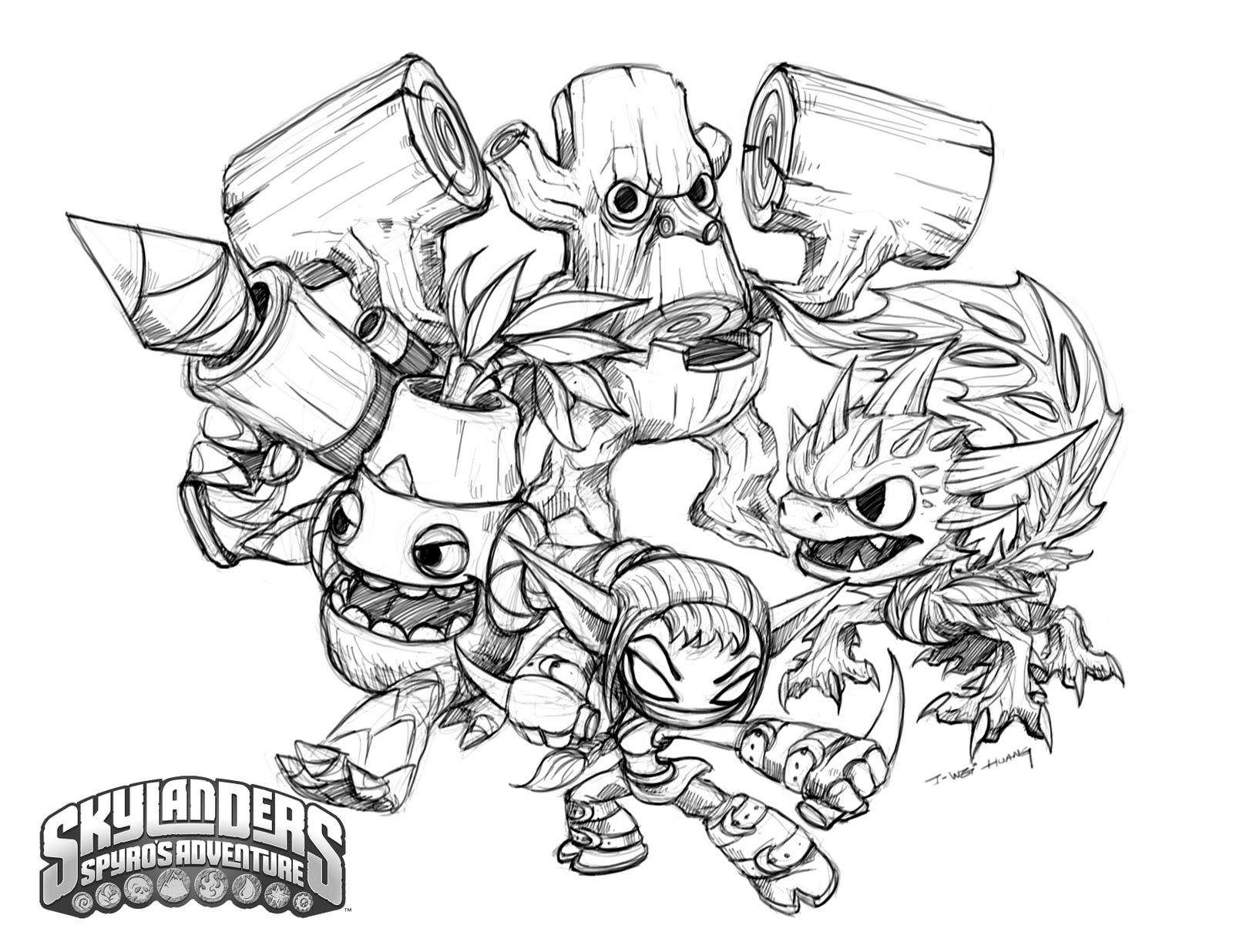 1600x1236 Crabfu Blog Skylanders Speed Drawing Coloring Pages