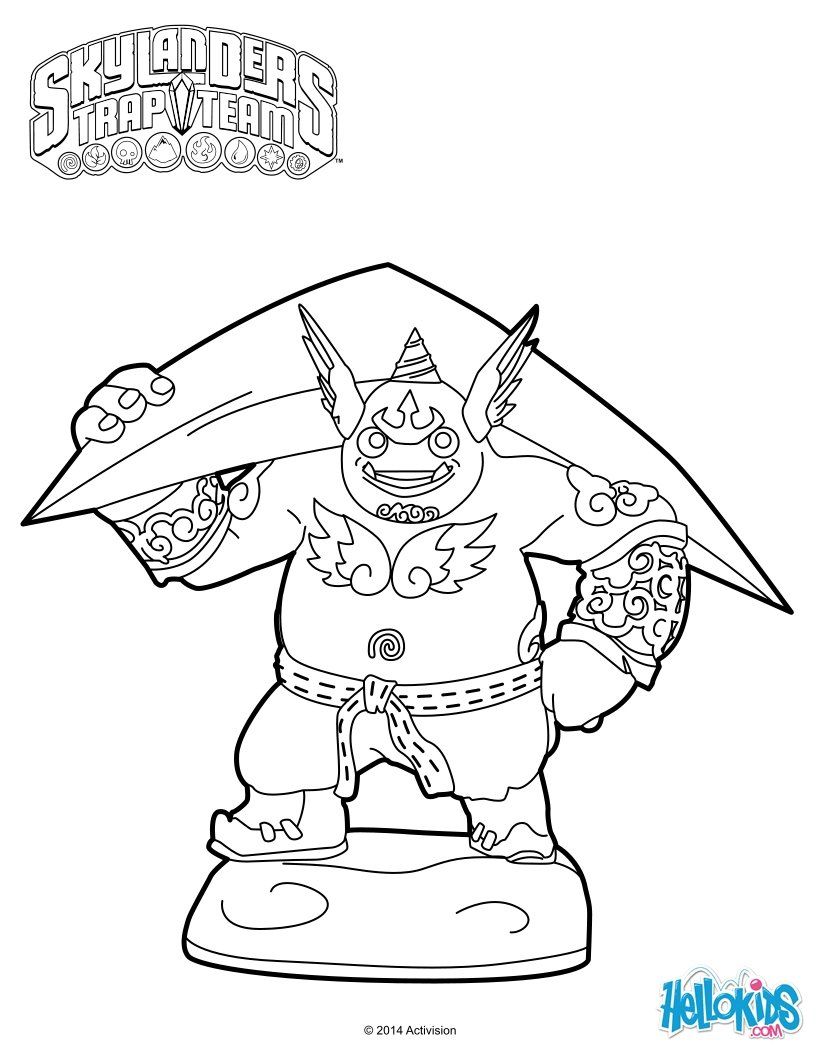 820x1060 Gusto Coloring Page From Skylanders Trap Team More Video Games