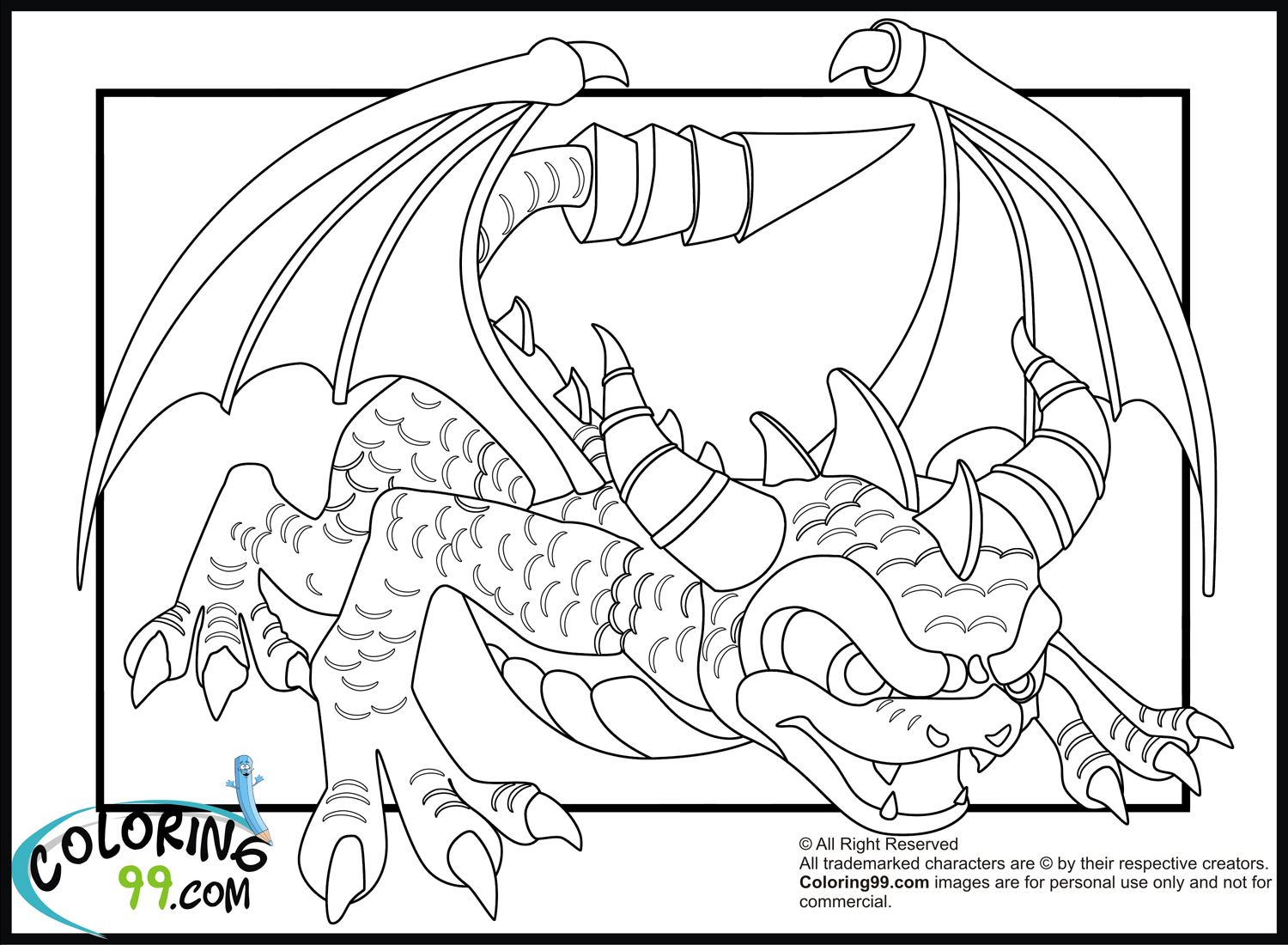 1500x1100 Skylanders Coloring Pages