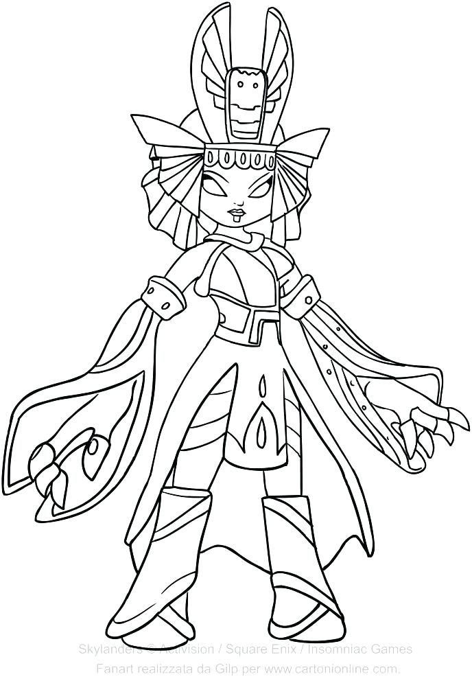 688x992 Skylanders Coloring Pages To Print Trap Team Golden Queen Food