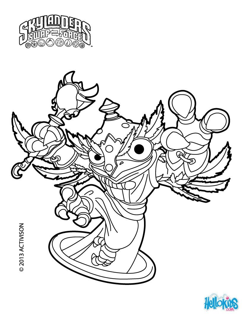 820x1060 Color Online Kids Coloring Pages Skylanders Swap