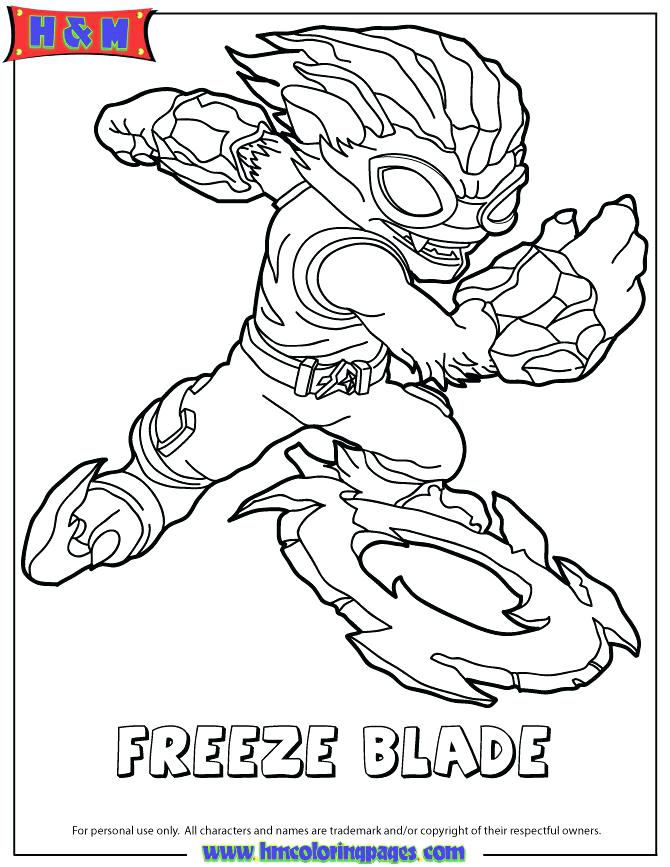 670x867 Coloring Pages Of Skylanders Swap Force Water Freeze Blade