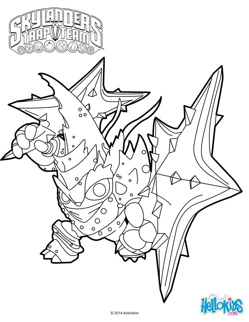 820x1060 Skylanders Trap Team Coloring Pages