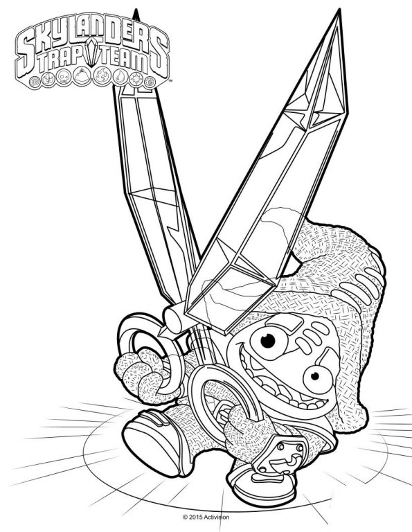 595x768 Skylanders Trap Team Coloring Pages Short Cut