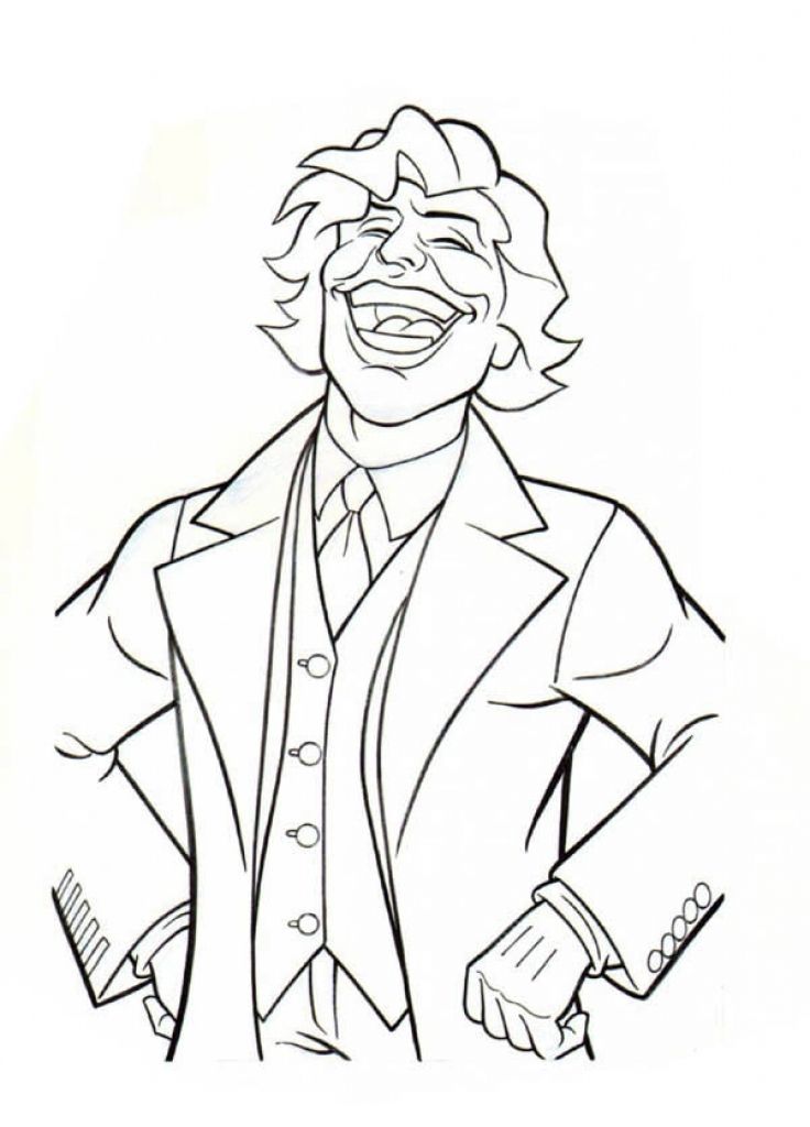 736x1024 The Laughing Joker Coloring Page To Print For Free Famous People