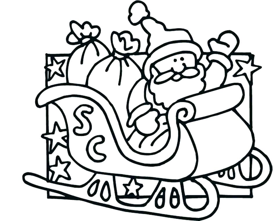 940x762 Sleigh Coloring Page Printable With Sleigh And Gifts Coloring