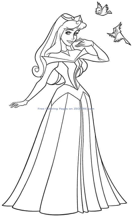 526x867 Sleeping Beauty Coloring Pages