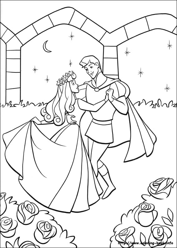 567x794 Sleeping Beauty Coloring Picture