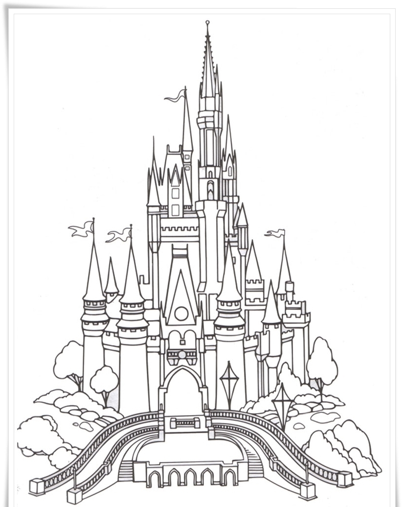 824x1037 Sleeping Beauty Castle Coloring Pages Gallery Coloring For Kids