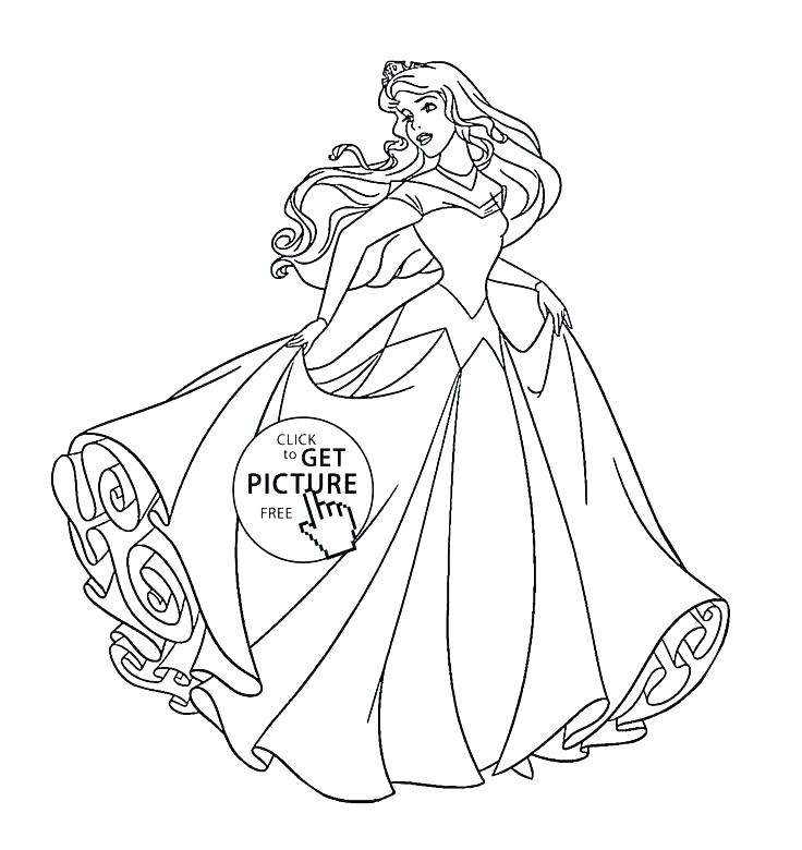 736x780 Sleeping Beauty Coloring Pages
