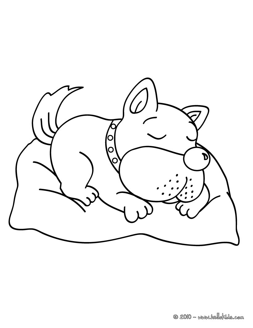 820x1061 Sleeping Dog Coloring Pages