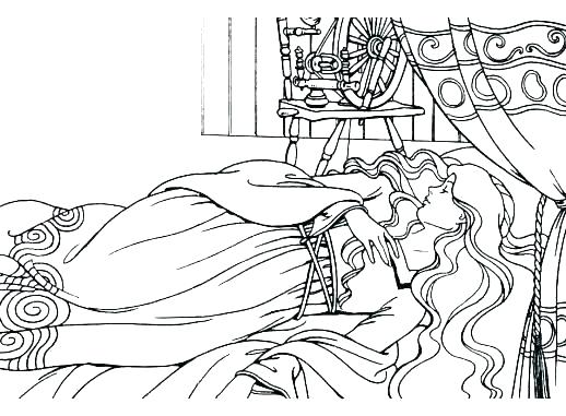 518x381 Free Sleeping Beauty Coloring Pages