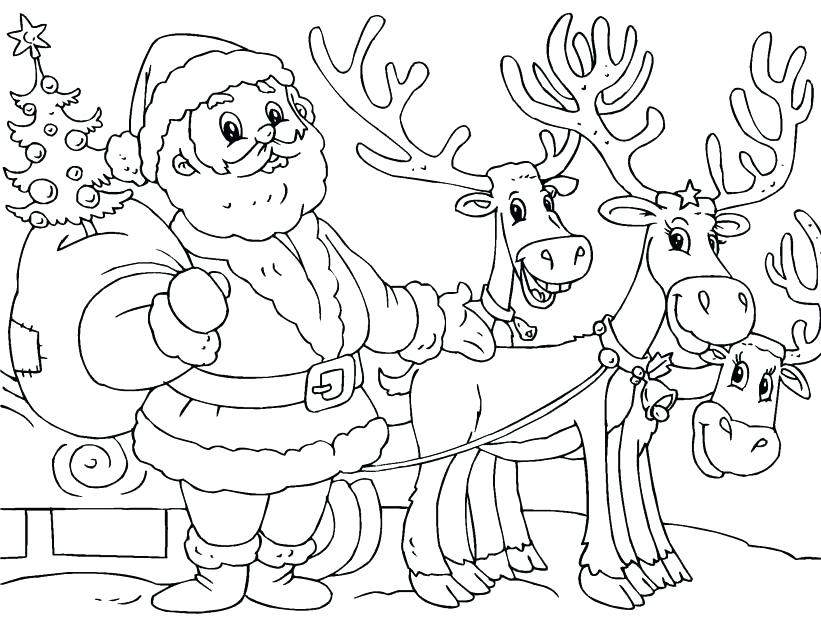821x620 Santa Color Pages