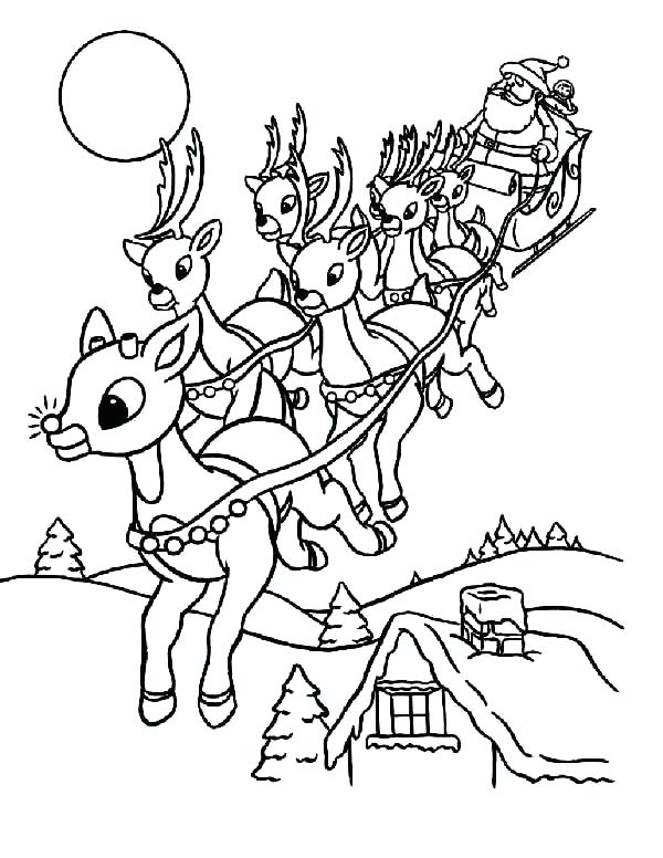 600x776 Coloring Pages Of Reindeer Coloring Pages Reindeer Coloring Pages