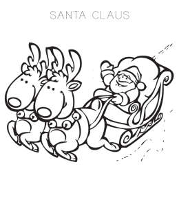 260x300 Santa Claus And Sleigh Coloring Pages Playing Learning