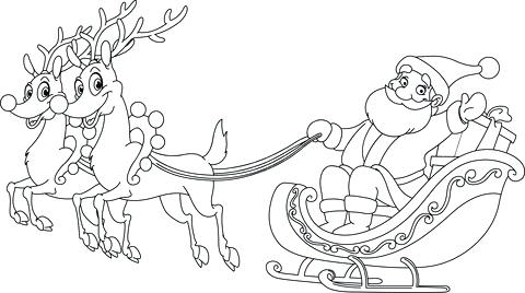 480x268 Santa Sleigh Coloring Page Free Printable Santa Sleigh Coloring