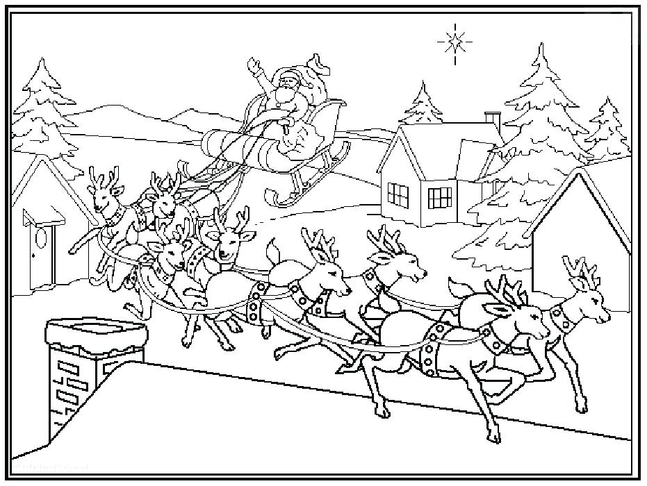 931x700 Sleigh Coloring Page S S Sleigh Ride Coloring Sheets