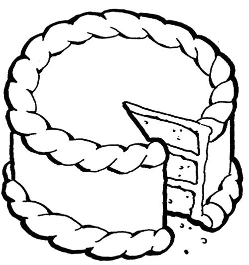 500x531 Slice Cake Coloring Page Cookie Stenciling