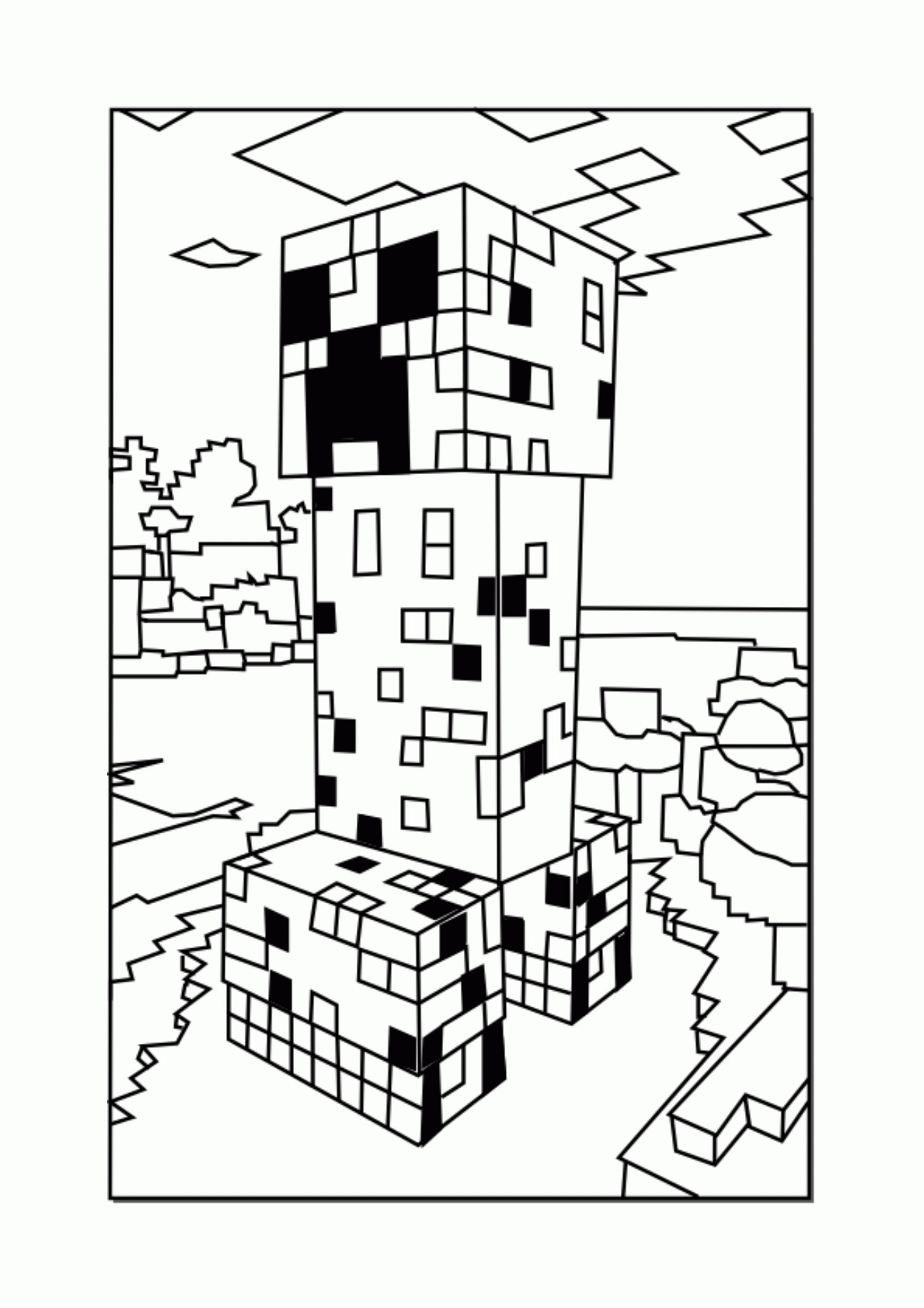 1295x1832 Lovely Coloring Pages Minecraft