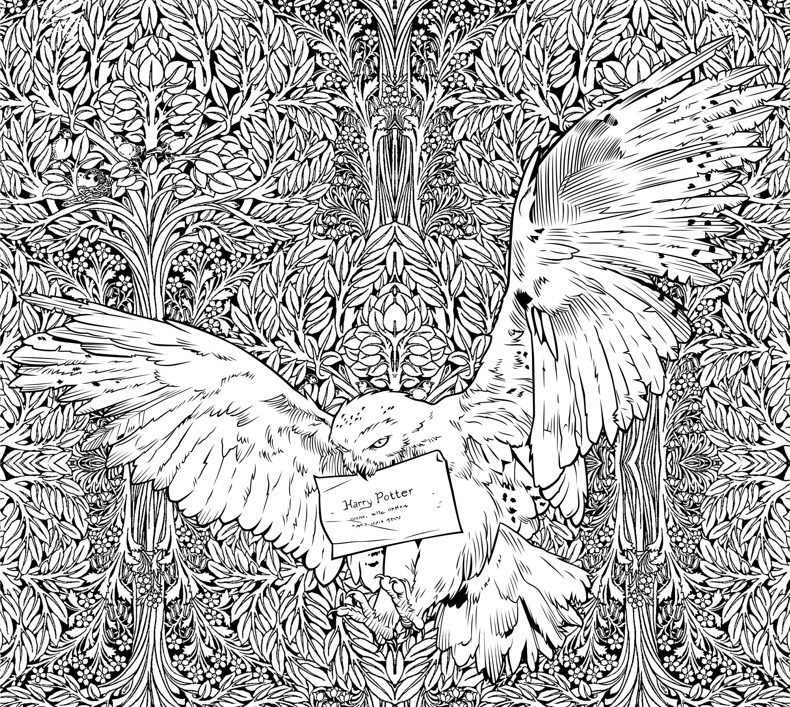2551x2283 Best Ideas Of Harry Potter Coloring Pages Color