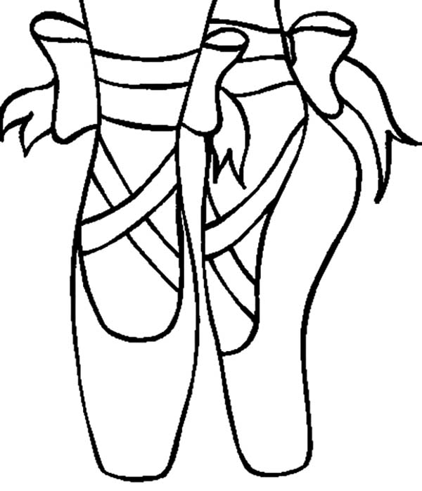600x698 Ballet Slippers Coloring Pages Color Bros