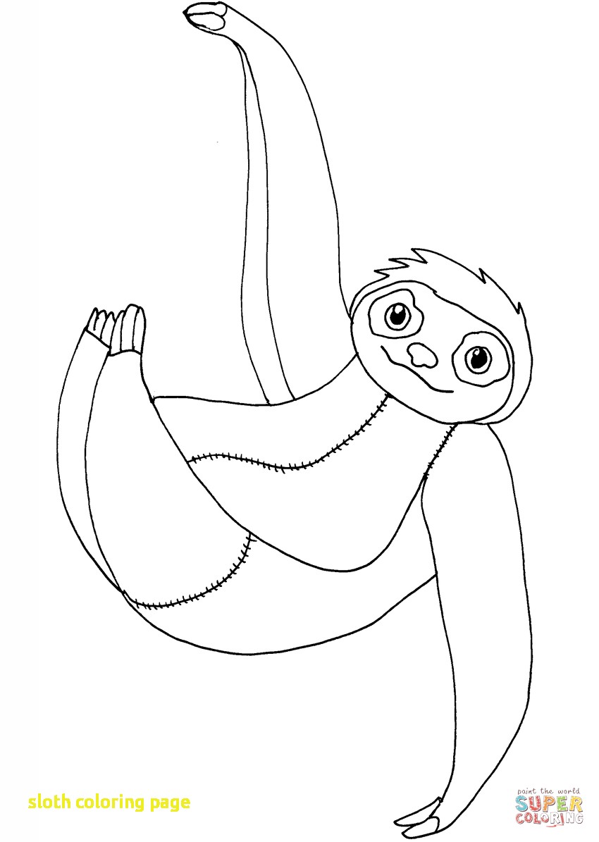 850x1195 Sloth Coloring Page With Picture Sloth Coloring Page