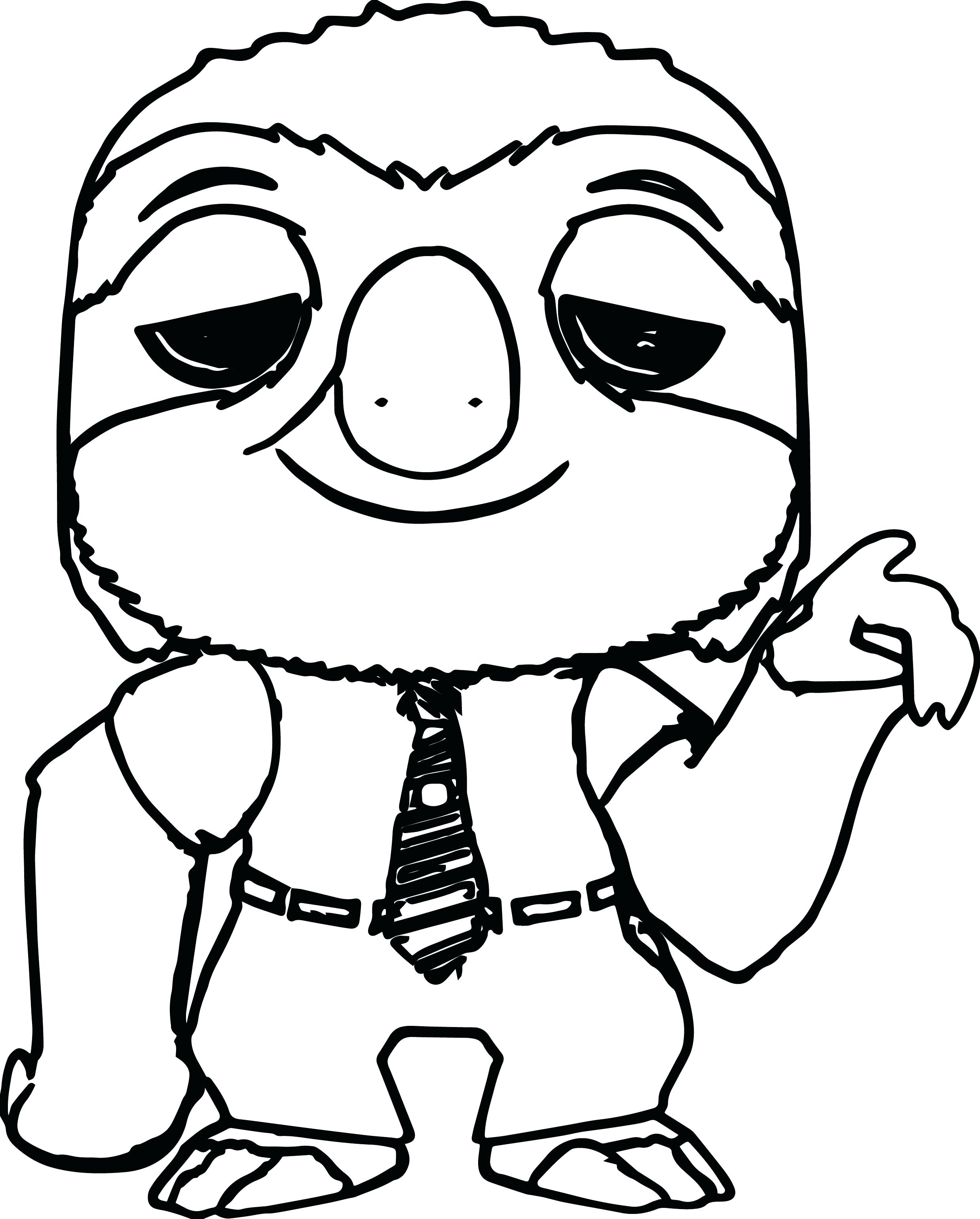 2476x3080 Coloring Page Sloth Coloring Page Flash Sid The Colouring Pages