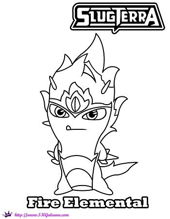 350x452 Slugterra Blaster Coloring Page