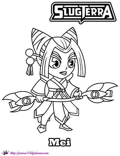 400x517 Printable Coloring Page Of Mei The Slugslinger Skgaleana