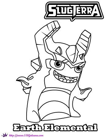 350x452 Earth Elemental Slug Coloring Page From Slugterra Para