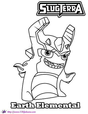 350x452 Earth Elemental Slug Coloring Page From Slugterra The Coloriage De