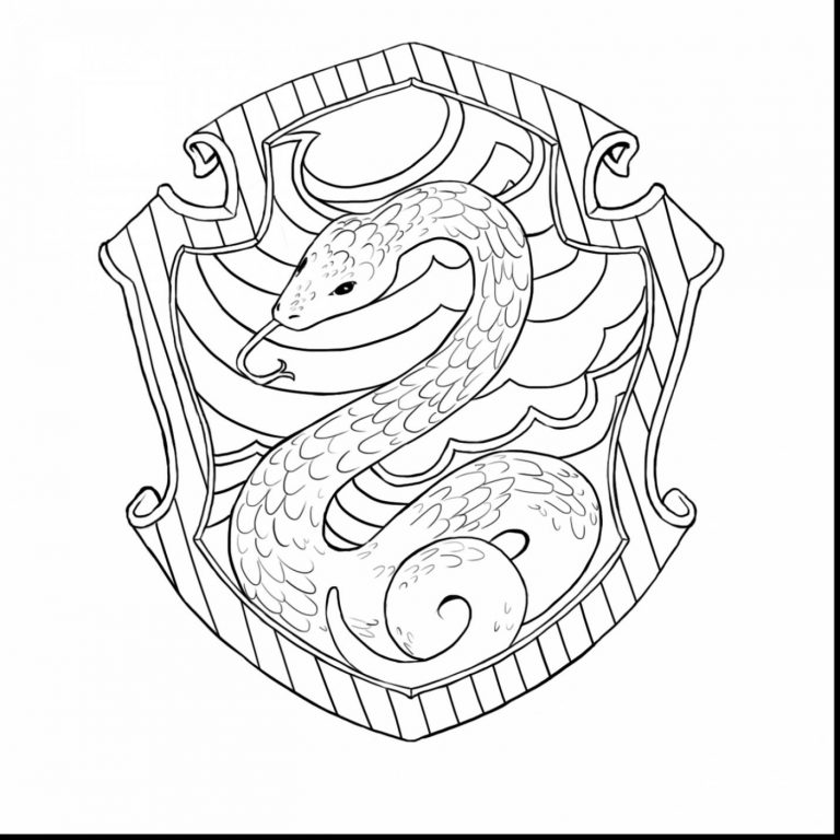 768x768 Harry Potter Coloring Pages Hogwarts Crest New For Kids Beautiful