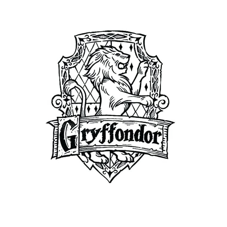 760x760 Gryffindor Crest Coloring Page