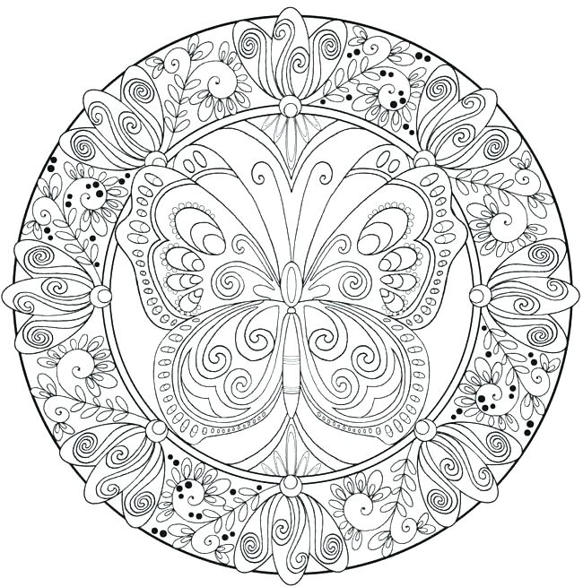 650x655 Butterfly Coloring Page Printable Butterfly Coloring Book