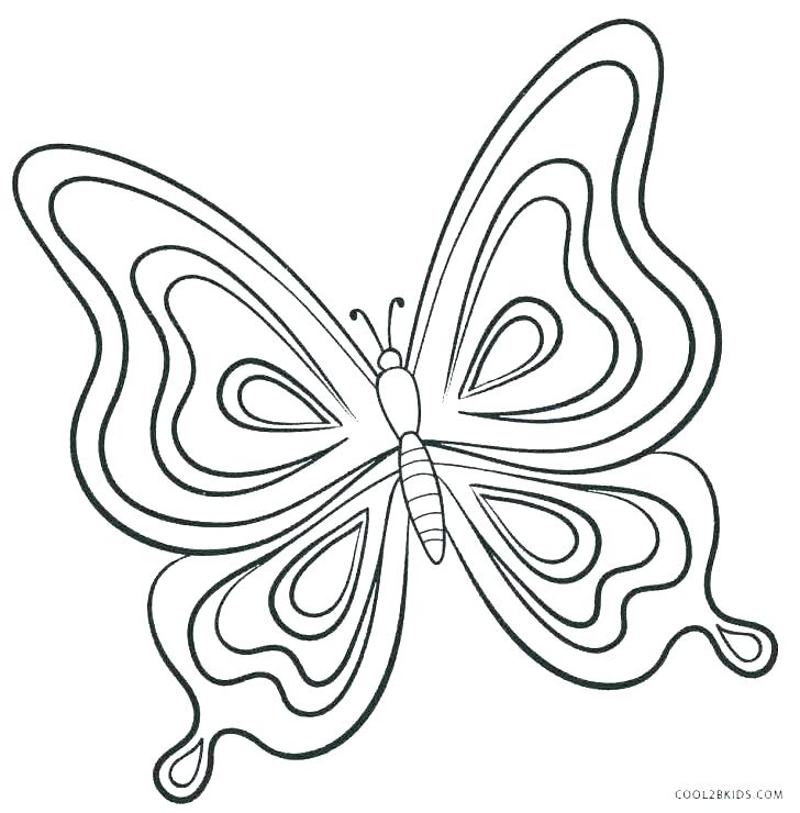 728x740 Butterfly Coloring Pages For Adults Hard Free Printable Animals