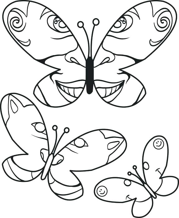 575x700 Butterfly Coloring Pages Printable Free Butterflies Coloring Pages