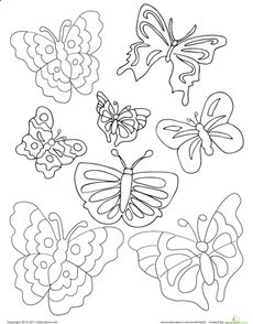 230x294 Printable Butterfly Coloring Pages Teach Amplearn